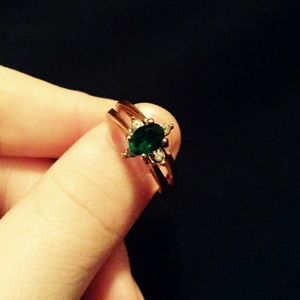 Gold double sided flip ring.